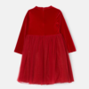 Elsie Red Velvet Tuelle Dress - Image 5