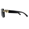 Versace Square Black Dark Grey Sunglasses - Image 3